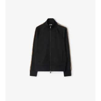 Chaqueta deportiva de mezcla de algodón con ribetes de cuadros