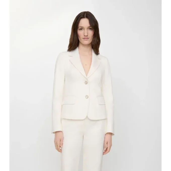 Chaqueta entallada de algodón