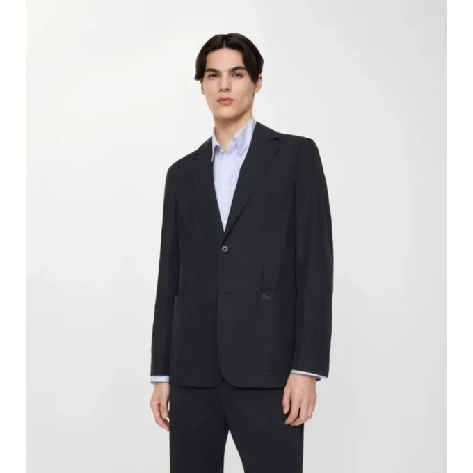 Chaqueta entallada de algodón técnico