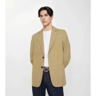 Chaqueta entallada de algodón técnico
