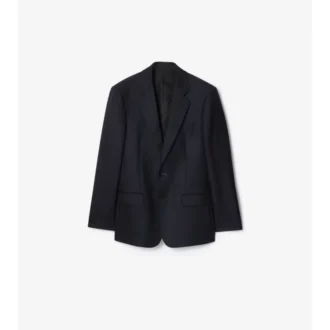 Chaqueta entallada de lana a cuadros Chaqueta entallada de lana a cuadros