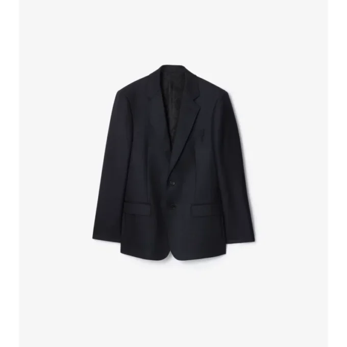 Chaqueta entallada de lana a cuadros Chaqueta entallada de lana a cuadros