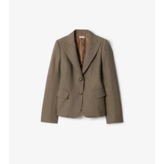 Chaqueta entallada de lana Mouliné