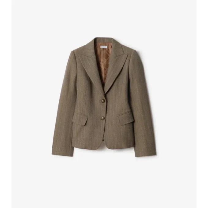 Chaqueta entallada de lana Mouliné Chaqueta entallada de lana Mouliné