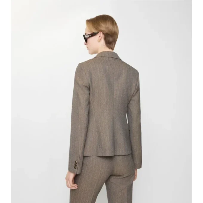 Chaqueta entallada de lana Mouliné Chaqueta entallada de lana Mouliné