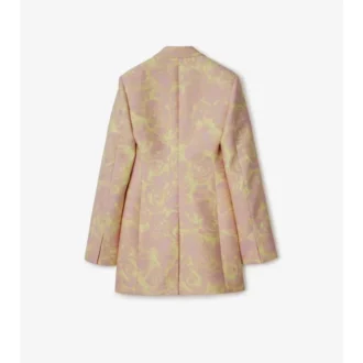 Chaqueta entallada de lana rosa