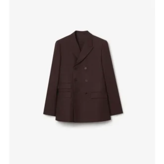 Chaqueta entallada de lana y mohair a rayas
