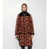 Chaqueta Floriston de nailon acolchado con estampado de hojas de geranio Chaqueta Floriston de nailon acolchado con estampado de hojas de geranio