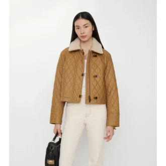 Chaqueta Howle de algodón acolchado con cuello de piel de cordero