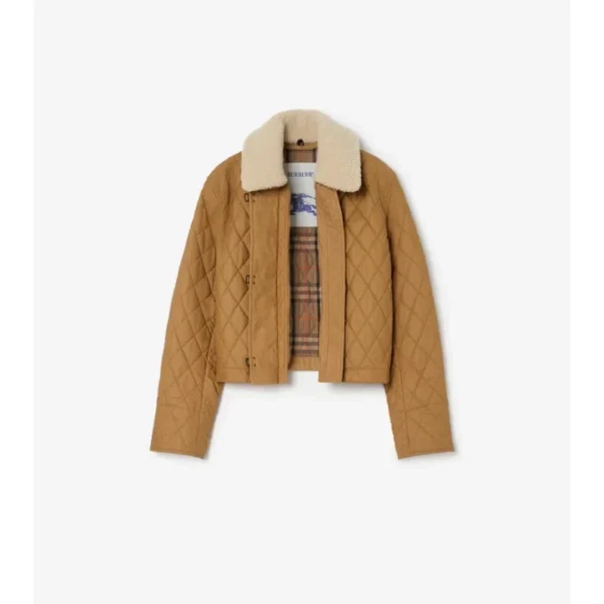 Chaqueta Howle de algodón acolchado con cuello de piel de cordero Chaqueta Howle de algodón acolchado con cuello de piel de cordero