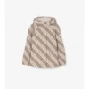 Chaqueta reversible a cuadros con capucha