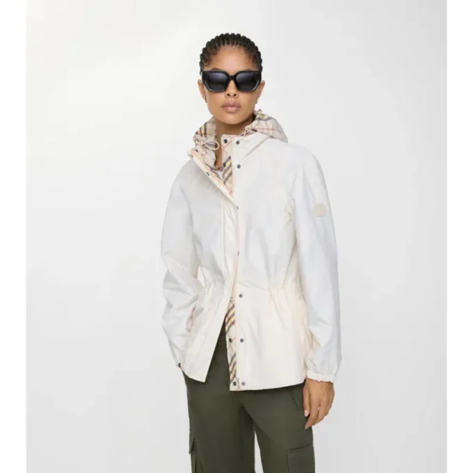 Chaqueta reversible a cuadros con capucha