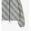 Chaqueta reversible corta con estampado de cuadros