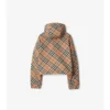 Chaqueta reversible corta con estampado de cuadros