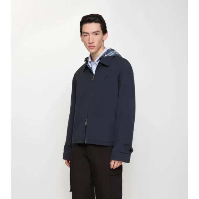 Chaqueta reversible de algodón a cuadros