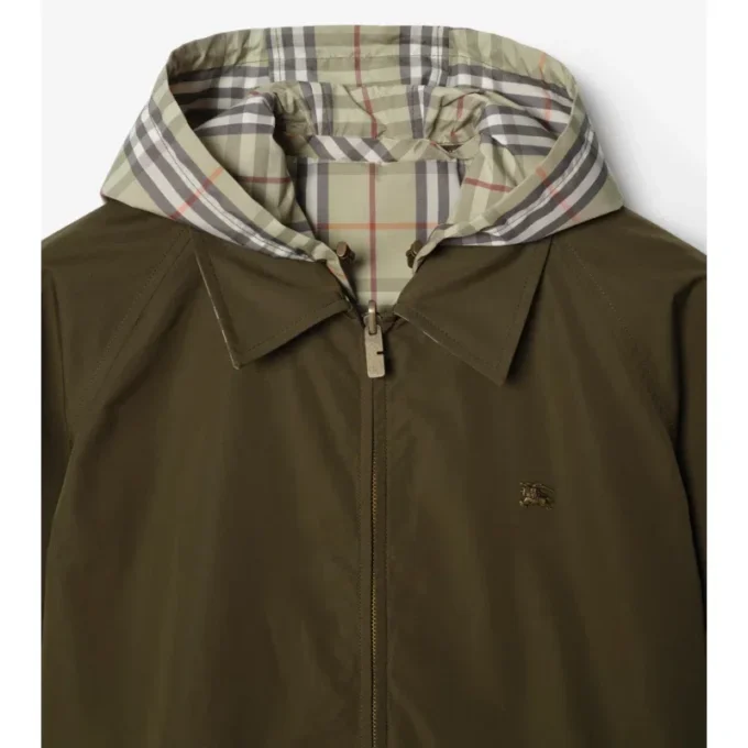 Chaqueta reversible de algodón a cuadros Chaqueta reversible de algodón a cuadros