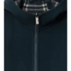 Chaqueta reversible de lana con capucha