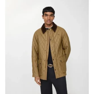 Chaqueta tipo granero de algodón acolchado y recubierto