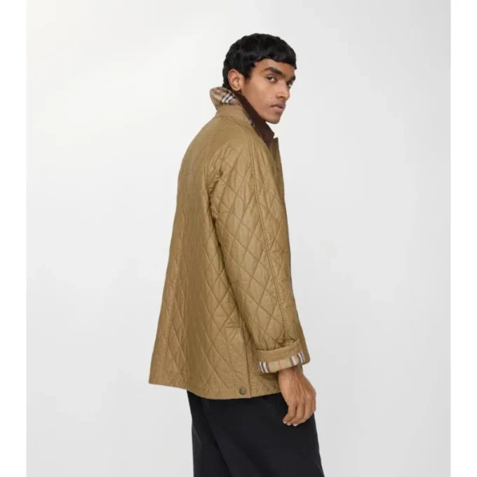 Chaqueta tipo granero de algodón acolchado y recubierto