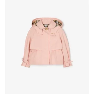 Chaqueta trench con capucha de algodón Chaqueta trench con capucha de algodón