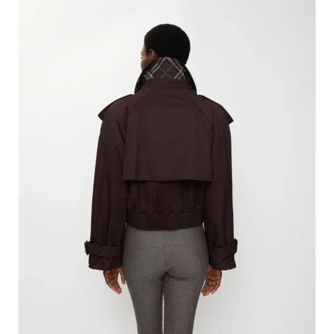 Chaqueta trench corta de Gabardine Chaqueta trench corta de Gabardine