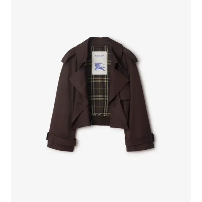 Chaqueta trench corta de Gabardine Chaqueta trench corta de Gabardine