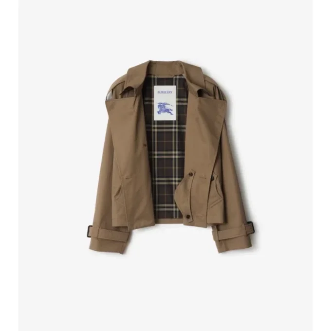 Chaqueta trench corta de Gabardine Chaqueta trench corta de Gabardine