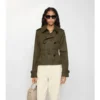 Chaqueta trench corta de Tropical Gabardine