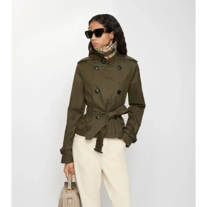 Chaqueta trench corta de Tropical Gabardine