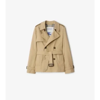 Chaqueta trench de mezcla de algodón