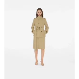Chaqueta trench de mezcla de algodón