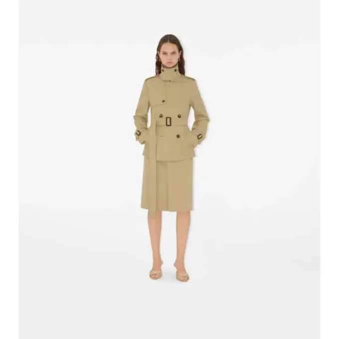 Chaqueta trench de mezcla de algodón