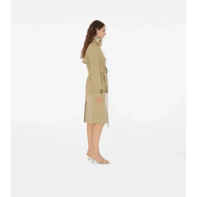 Chaqueta trench de mezcla de algodón
