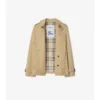 Chaqueta trench de mezcla de algodón