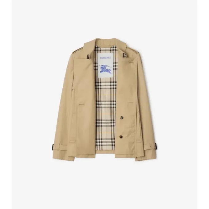 Chaqueta trench de mezcla de algodón