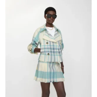 Chaqueta trench Ladybrook corta a cuadros 
