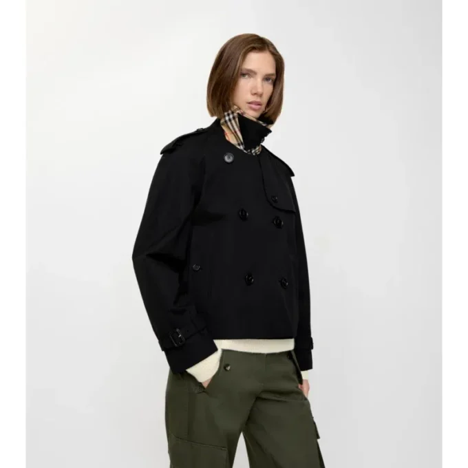 Chaqueta trench Mayfair corta de Gabardine Chaqueta trench Mayfair corta de Gabardine