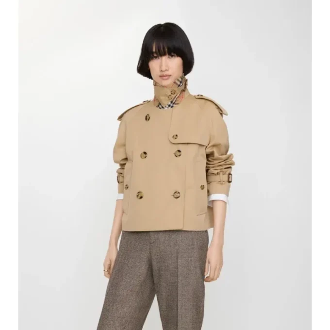 Chaqueta trench Mayfair corta de Gabardine Chaqueta trench Mayfair corta de Gabardine