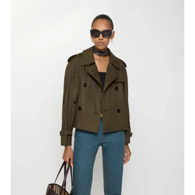 Chaqueta trench Mayfair corta de Tropical Gabardine Chaqueta trench Mayfair corta de Tropical Gabardine