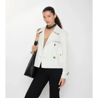Chaqueta trench Mayfair corta de Tropical Gabardine