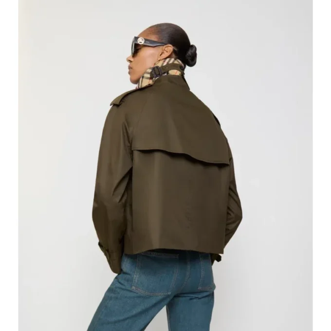Chaqueta trench Mayfair corta de Tropical Gabardine Chaqueta trench Mayfair corta de Tropical Gabardine