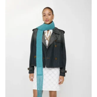 Chaqueta trench Mayfair de denim corta