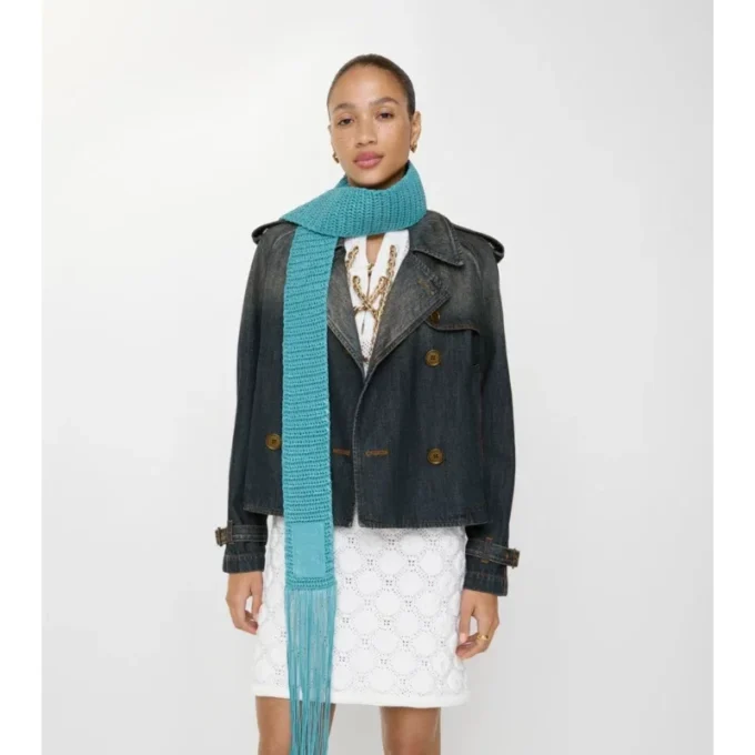 Chaqueta trench Mayfair de denim corta Chaqueta trench Mayfair de denim corta