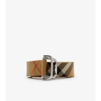 Cinturón de cinta con estampado de cuadros