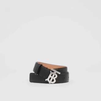 Cinturón de cuero con motivo Monogram