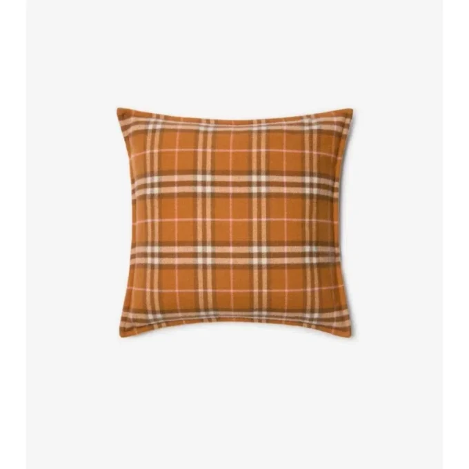 Cojín de cachemira con estampado de cuadros Cojín de cachemira con estampado de cuadros