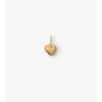 Colgante de corazón con estampado de cuadros