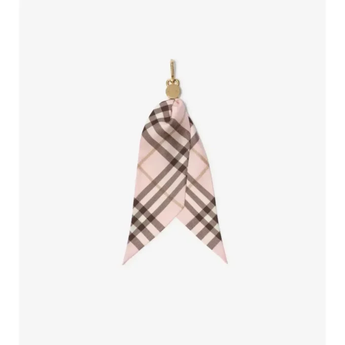 Colgante de pañuelo de seda con estampado de cuadros Colgante de pañuelo de seda con estampado de cuadros
