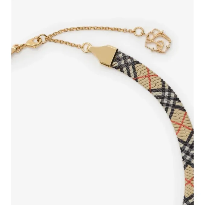 Collar con estampado de cuadros