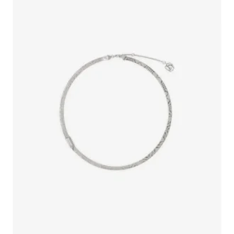 Collar con estampado de cuadros grabado 